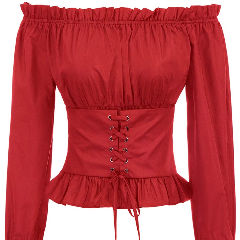 Scarlet Darkness renaissance blouse